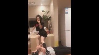 Asian Teen Porn: chinese femdom 戴戴1 jk高中生 舔鞋底-46294