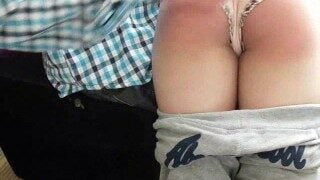 Asian Teen Porn: Chinese Teen OTK Bare Bottom Spanking-43214