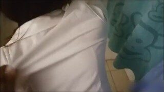 Asian Teen Porn: 下班回家后在阳台和物业美女做爱2次-44109
