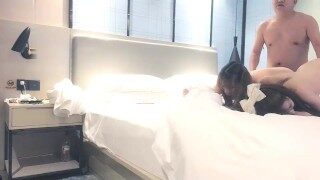 Asian Teen Porn: 探花双飞女仆装大学生轮换着操国产-50393