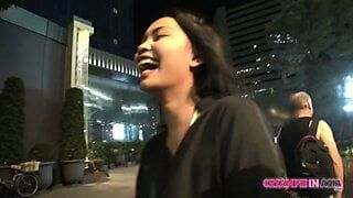Pretty young Thai hooker picked up off the street & creampie – Free asianteenporn sex video
